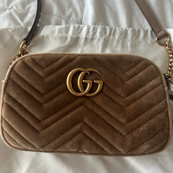 Gucci Handbags - Gucci Marmont Small Velvet Matelasse Shoulder bag